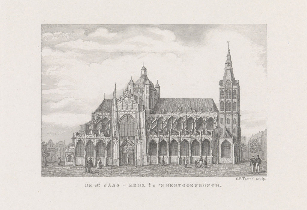 Detail of The church of St. John, St. Janskerk 's Hertogenbosch by Anonymous