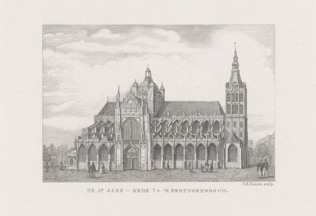 Detail of The church of St. John, St. Janskerk 's Hertogenbosch by Anonymous