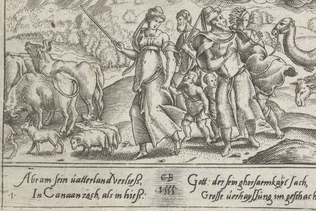 Detail of Abraham goes to Canaan by Cornelis Bos
