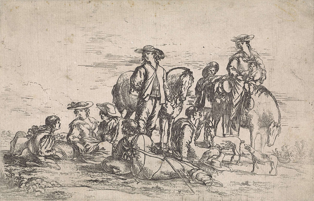 Detail of Resting hunt by Anonymous