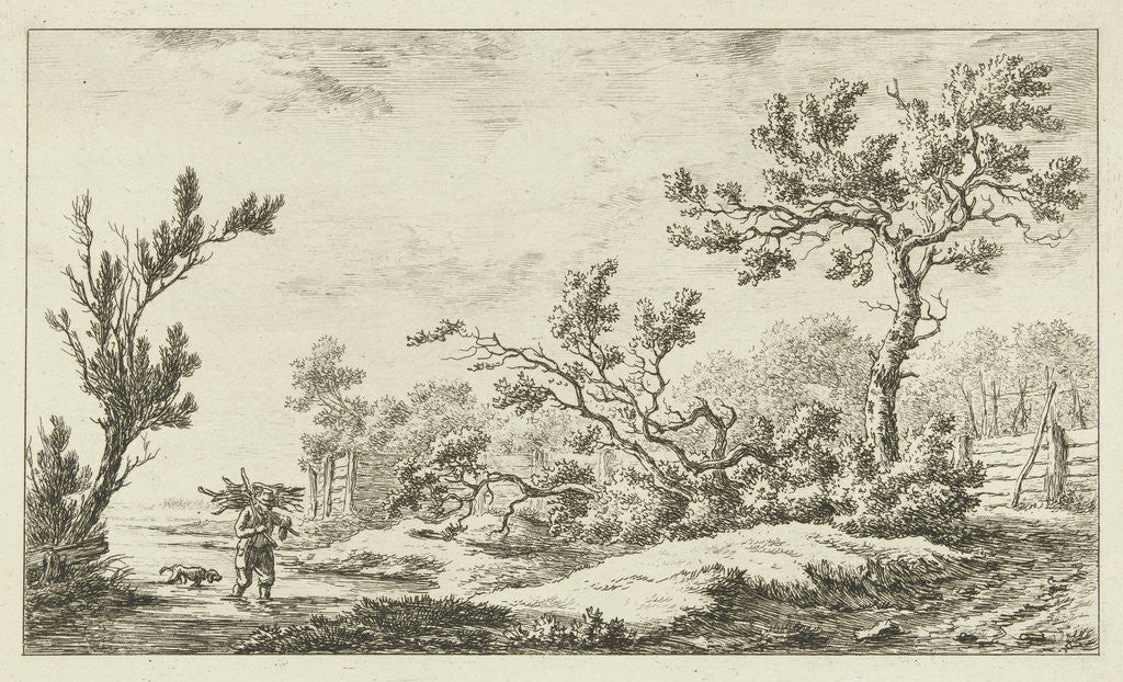 Detail of Wood gatherer by Carel Lodewijk Hansen