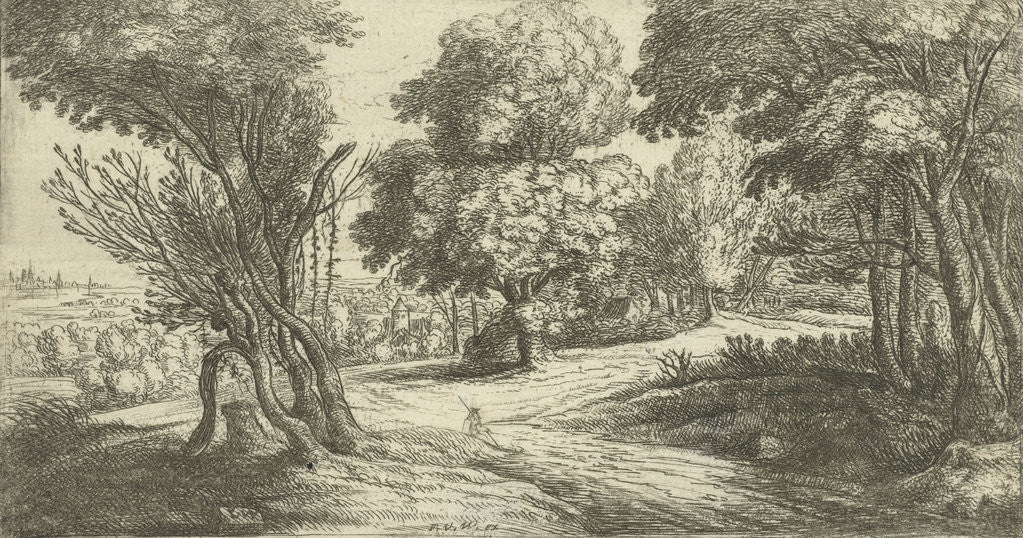 Detail of Forest Landscape by Lucas van Uden