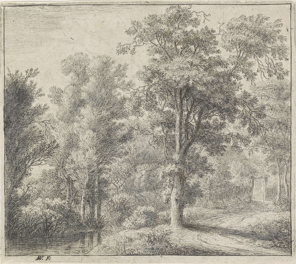 Detail of Entrance of the forest by Anthonie Waterloo