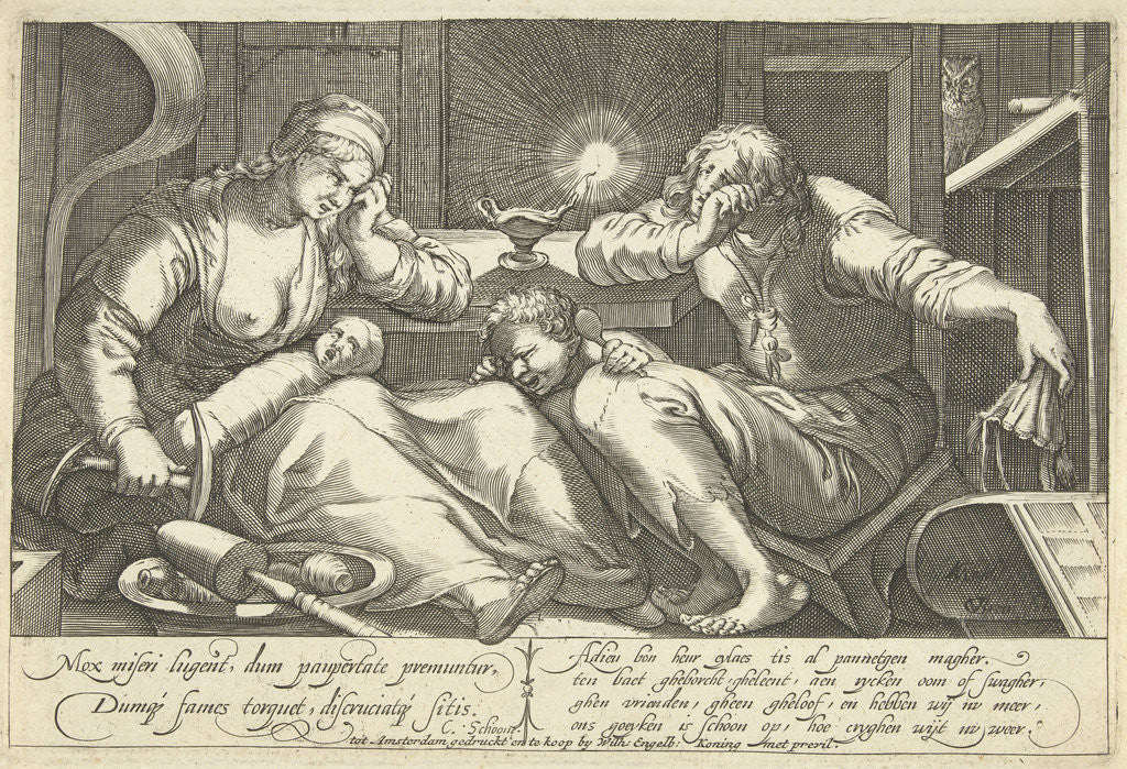 Detail of Difficulties in marriage by Gillis van Breen