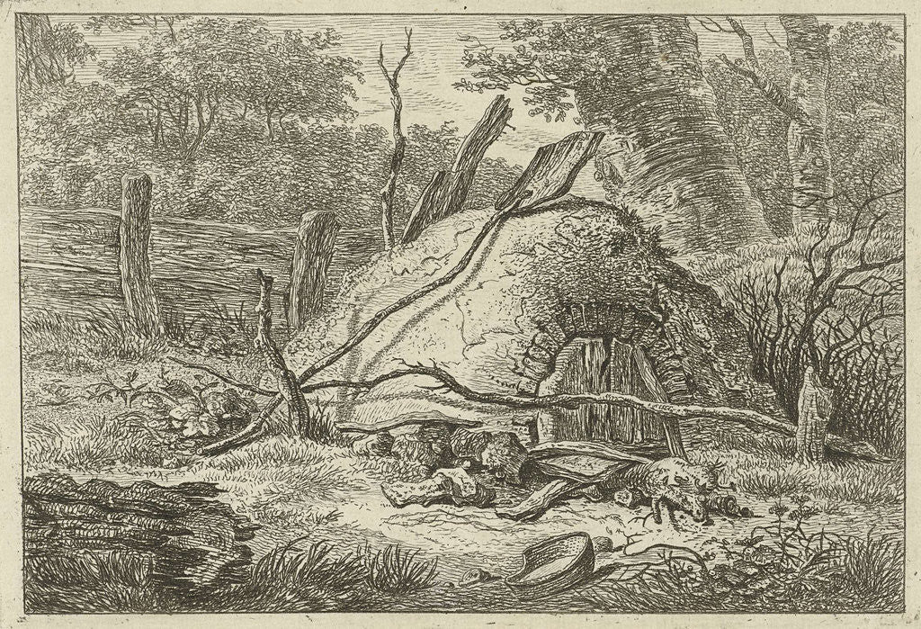 Detail of Oven with shovel by Hermanus Fock