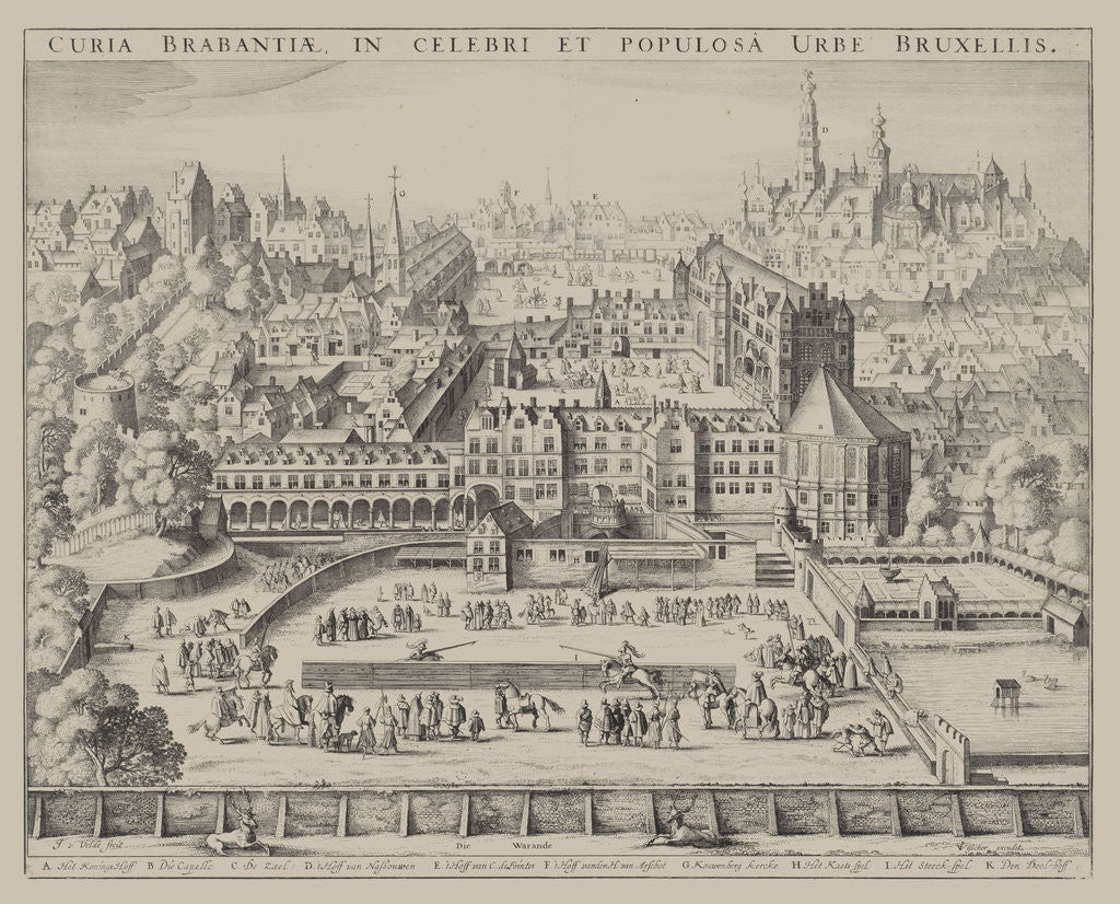 Detail of Court of Brussels by Claes Jansz. Visscher II