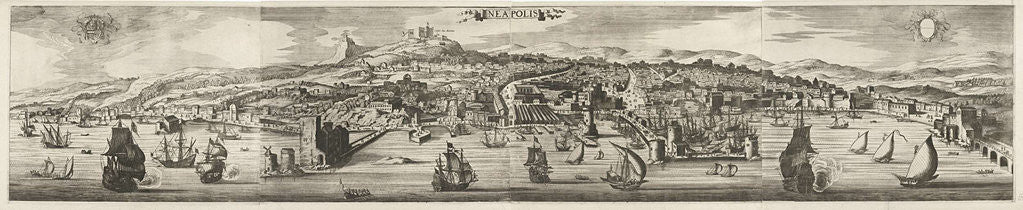 Detail of View of Naples by Jan van de Velde II