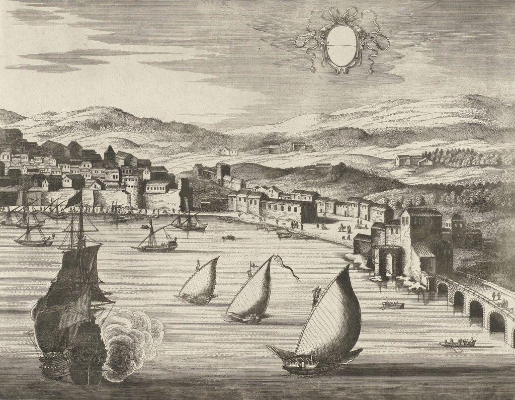 Detail of View of Naples, Italy by Jan van de Velde II