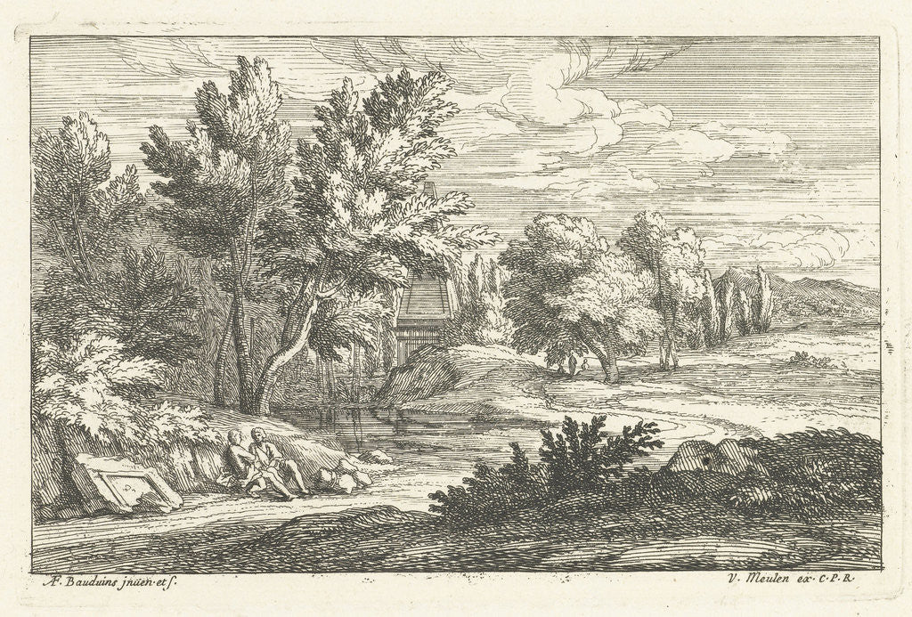 Detail of Landscape with a tomb by Lodewijk XIV
