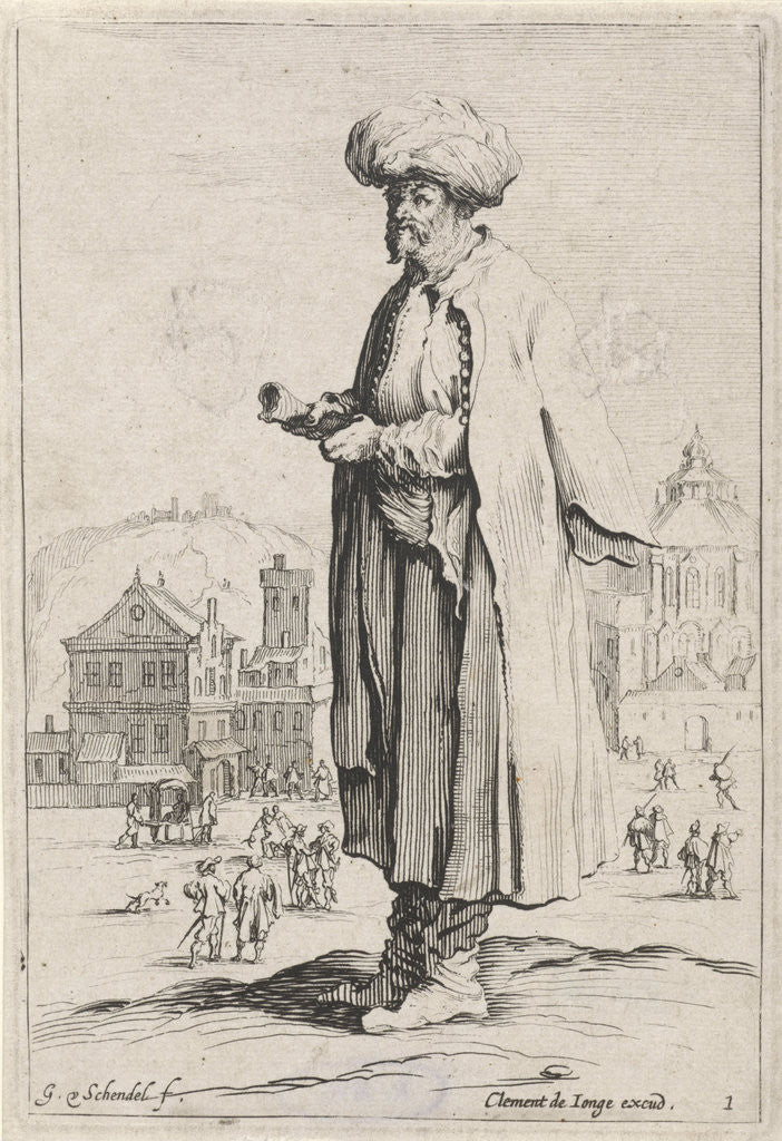 Detail of Man with turban by Clement de Jonghe