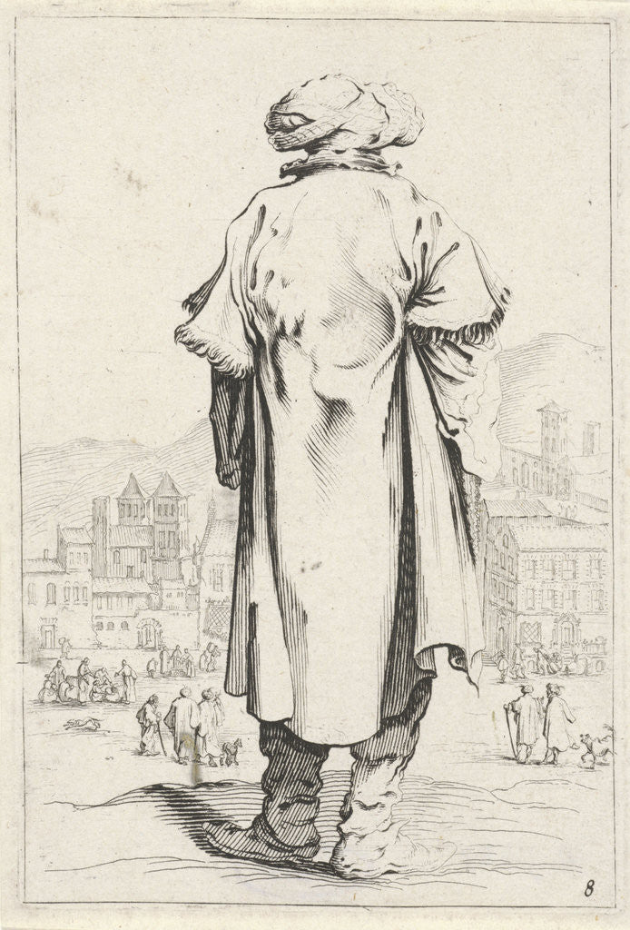 Detail of Man with turban seen from behind by Clement de Jonghe