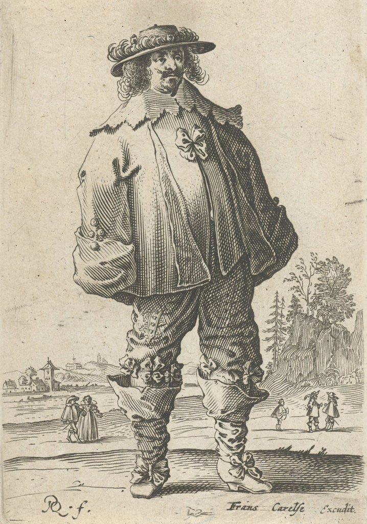 Detail of Man in fashionable clothing by Frans Carelse