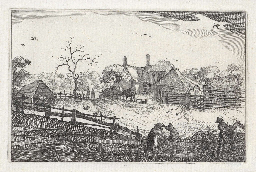 Detail of Pater's inn near a country road, view near Haarlem by Claes Jansz. Visscher II