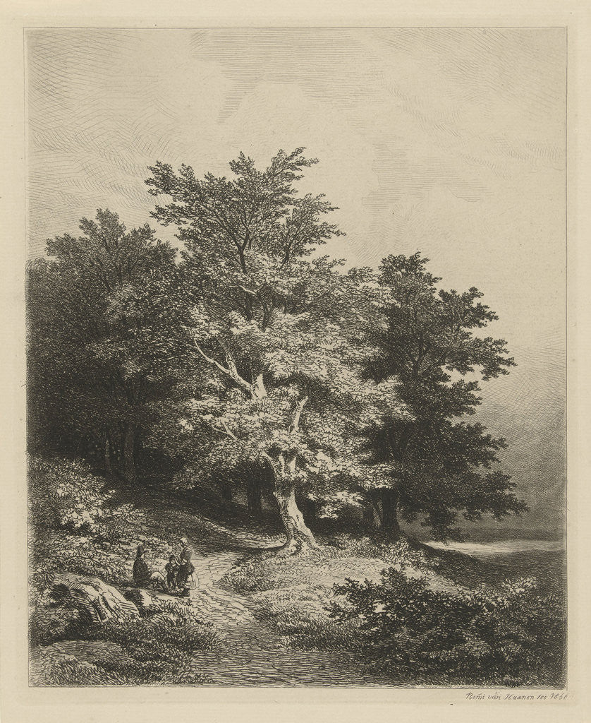 Detail of Figures at a forest edge by Remigius Adrianus Haanen