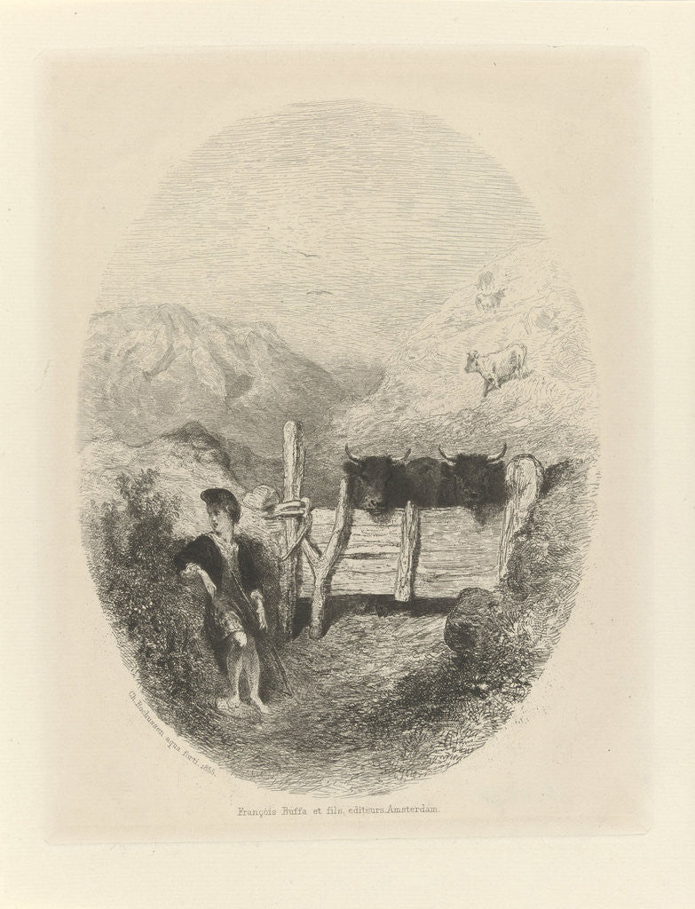 Detail of Scottish shepherd, Charles Rochussen by Frans Buffa en Zonen