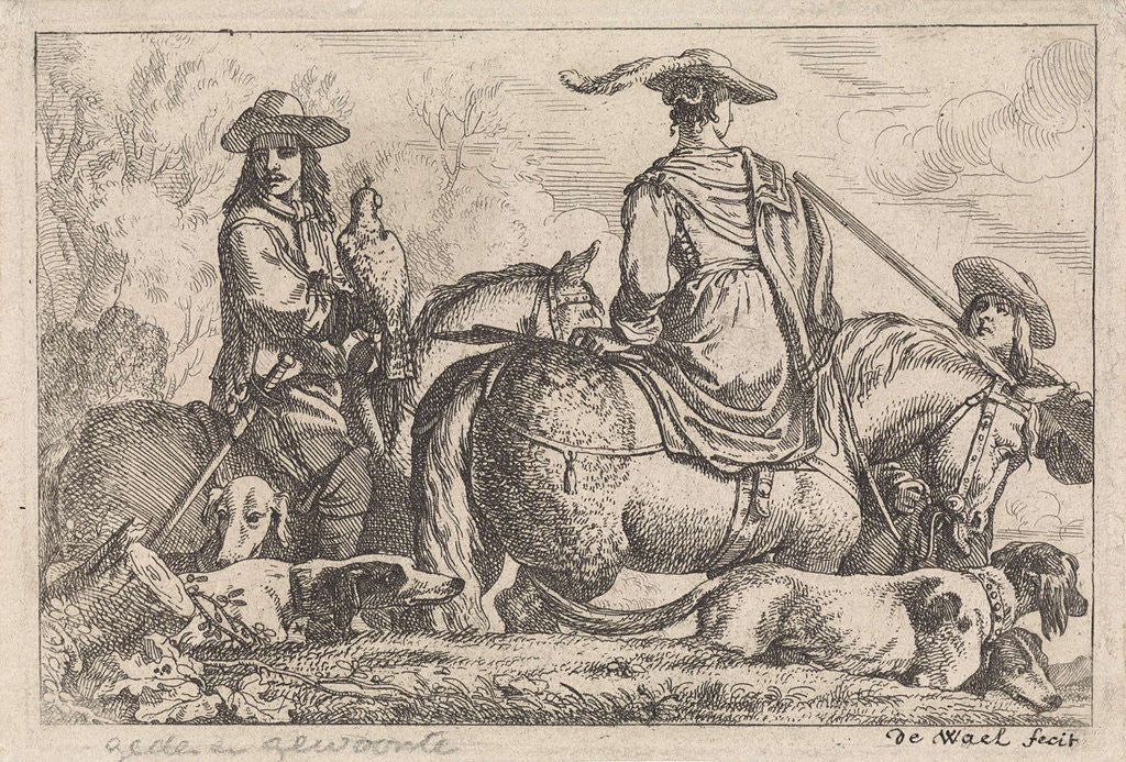 Detail of Falconry by Jan Baptist de Wael