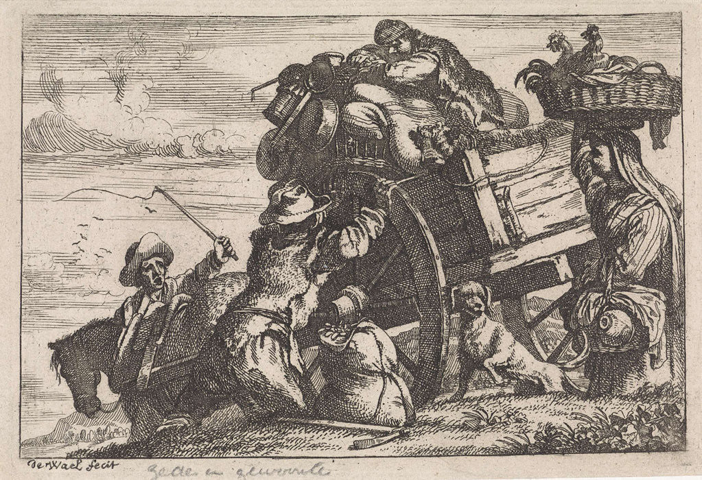 Detail of The cart by Jan Baptist de Wael