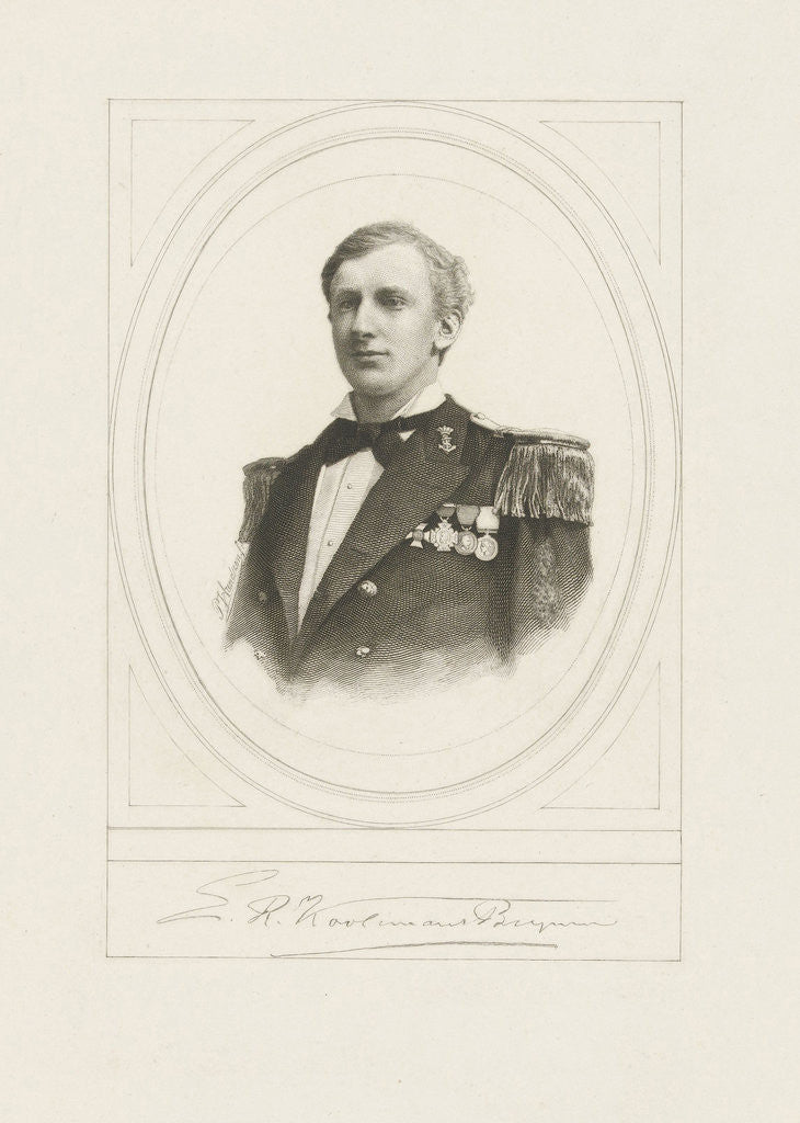 Detail of Portrait of L.R. Koolemans Beynen by Johann Wilhelm Kaiser I