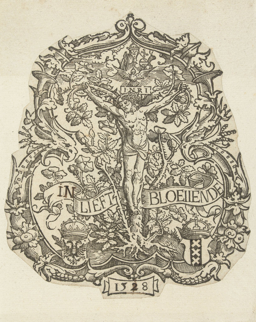 Detail of The arms of the Amsterdam Chamber of Rhetoric The Eglantine by Jacob Cornelisz van Oostsanen