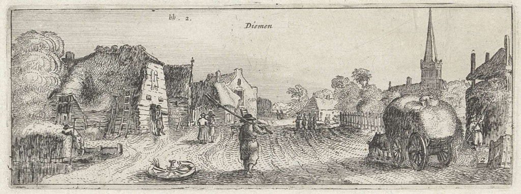 Detail of View of the village Diemen by Claes Jansz. Visscher II