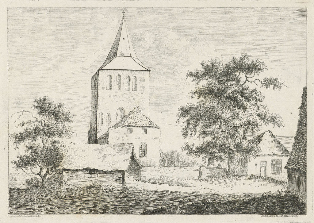 Detail of Church tower by baron Reinierus Albertus Ludovicus van Isendoorn à Blois