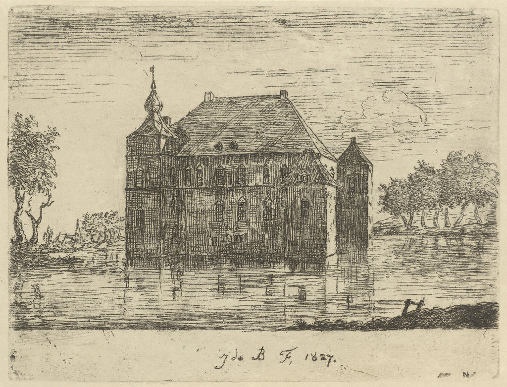 Detail of the Castle Cannenburch by baron Reinierus Albertus Ludovicus van Isendoorn à Blois