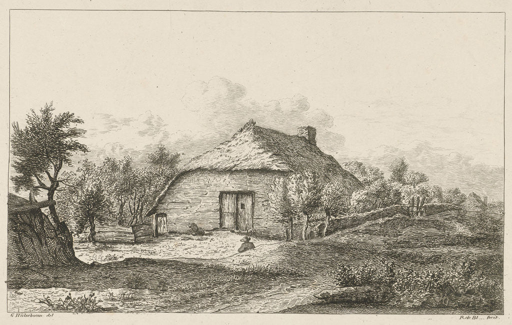 Detail of House with straw roof by baron Reinierus Albertus Ludovicus van Isendoorn à Blois