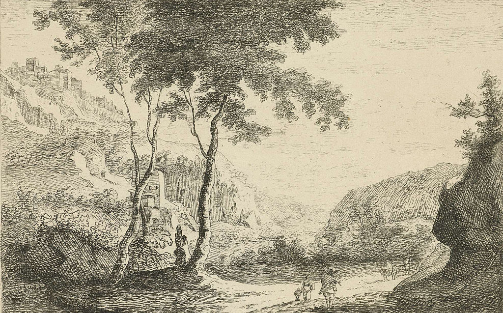 Detail of Mountain landscape by F. Bosch