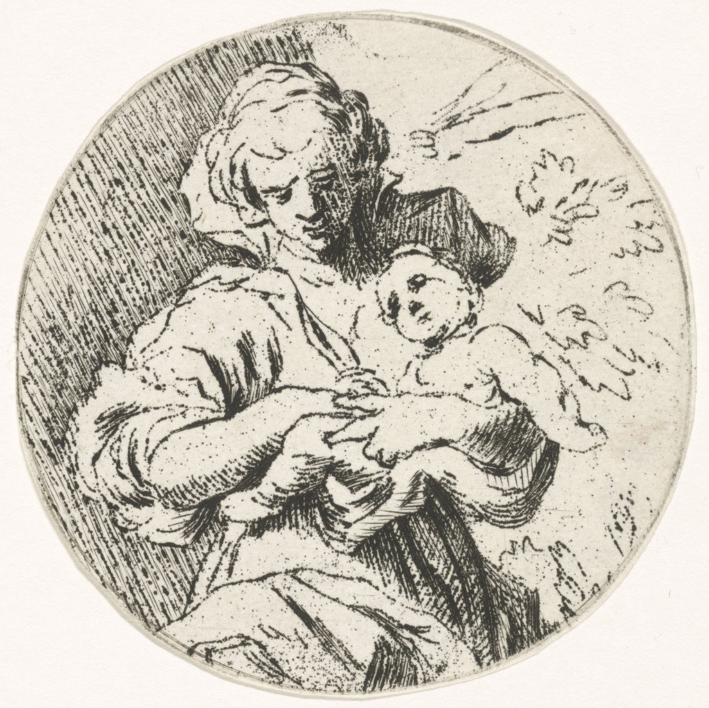 Detail of Woman with child in arms by Caspar Jacobsz. Philips