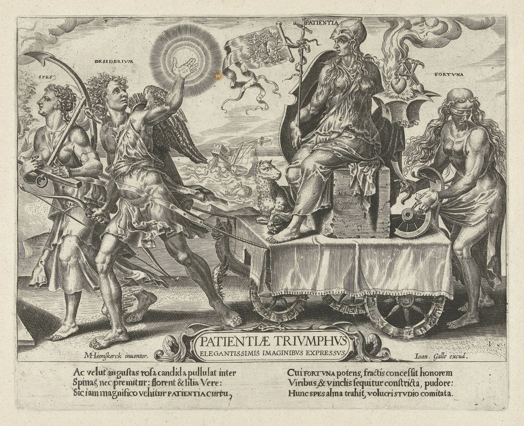 Detail of Triumph of patience (Patientia) by Joannes Galle
