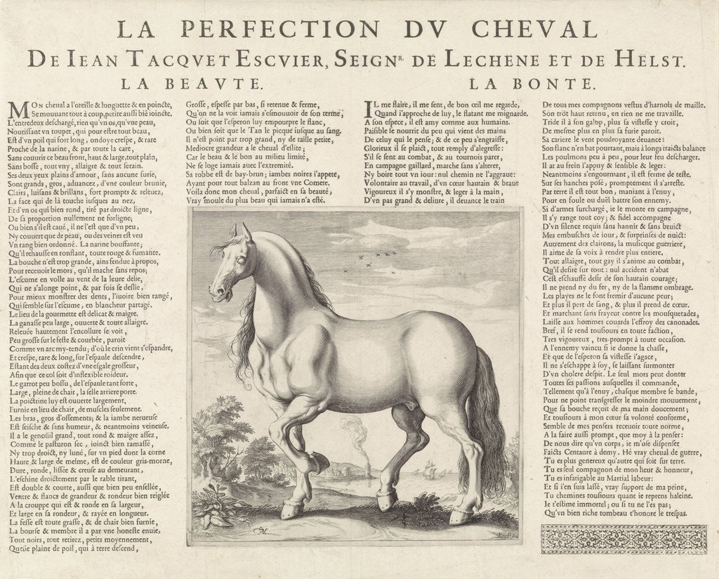 Detail of Landscape with horse, turned left by Virgilius Solis I