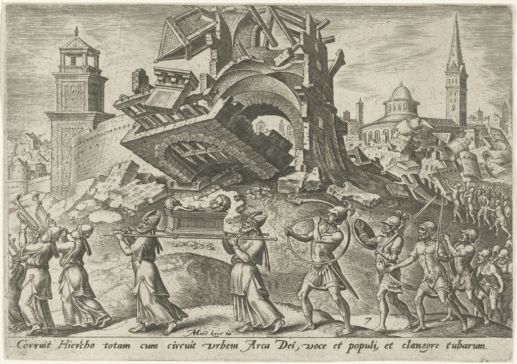 Detail of The destruction of Jericho by Maarten van Heemskerck