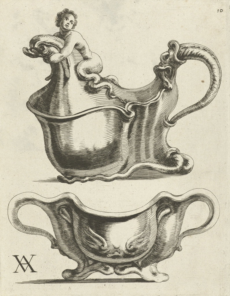 Detail of Two bowls by Christiaen van Vianen
