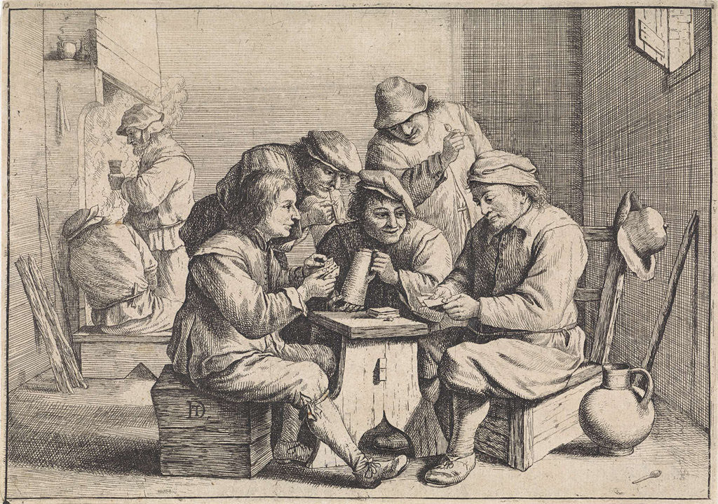 Detail of Card Players by Anonymous