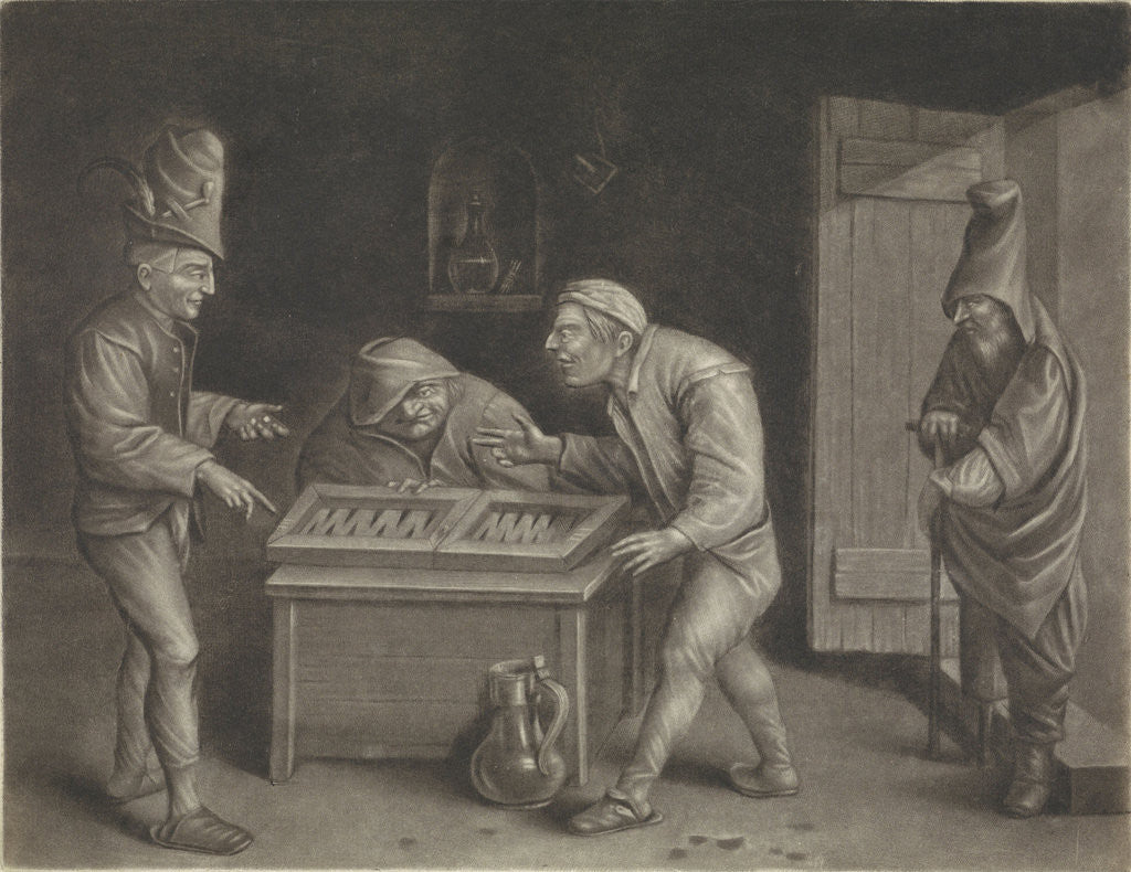 Detail of Backgammon players by Jan van der Bruggen