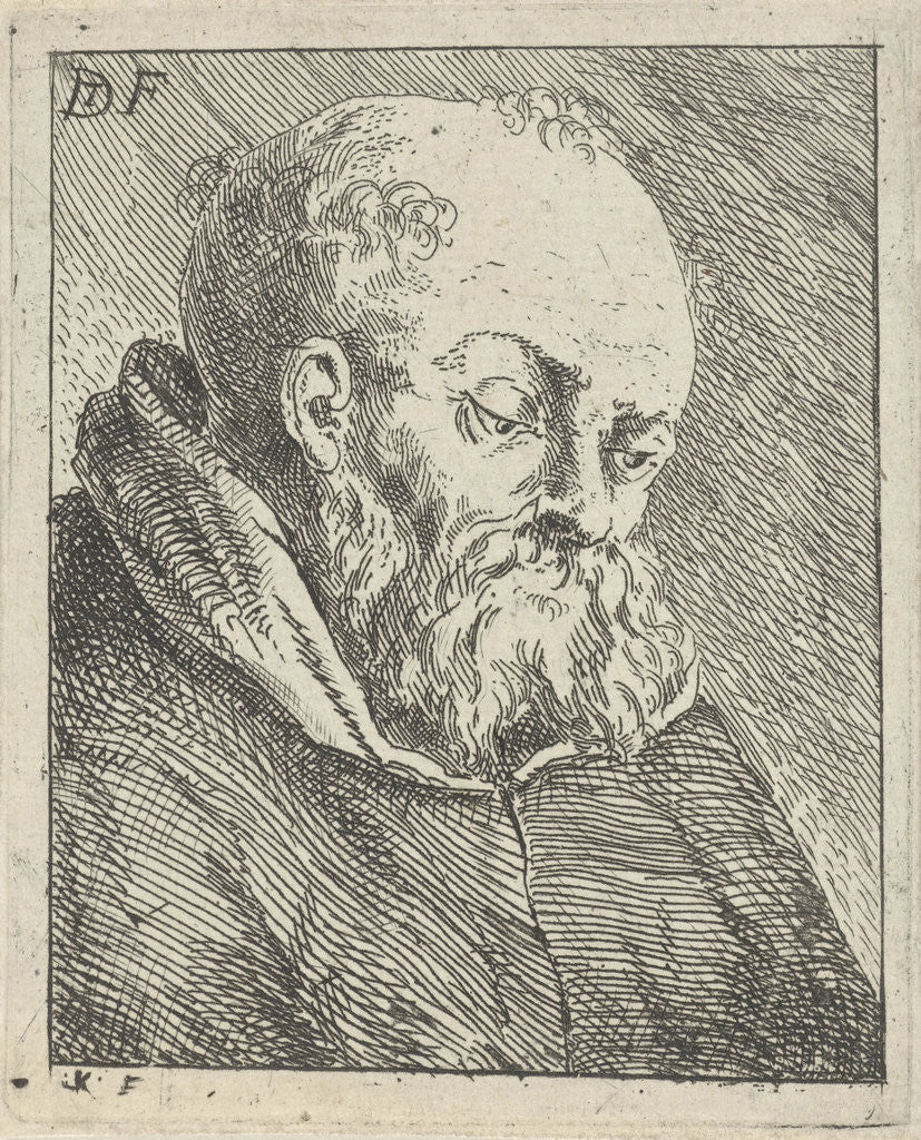 Detail of Portrait of a monk by Jan Lauwryn Krafft I