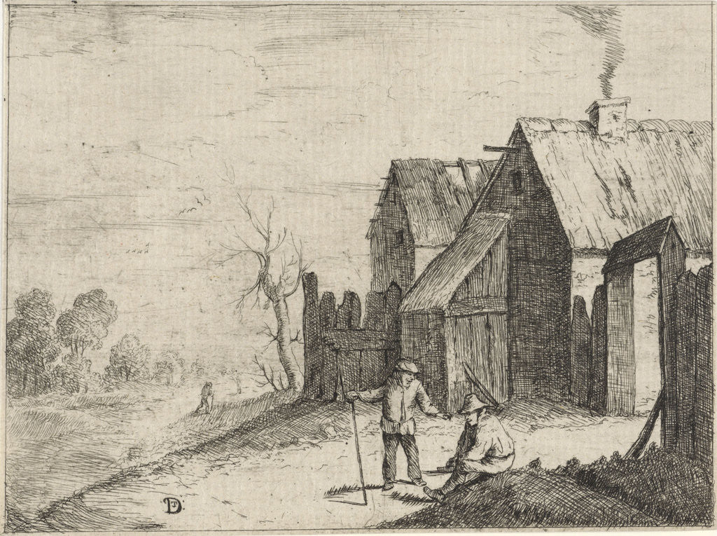 Detail of Two farmers talking by Anonymous