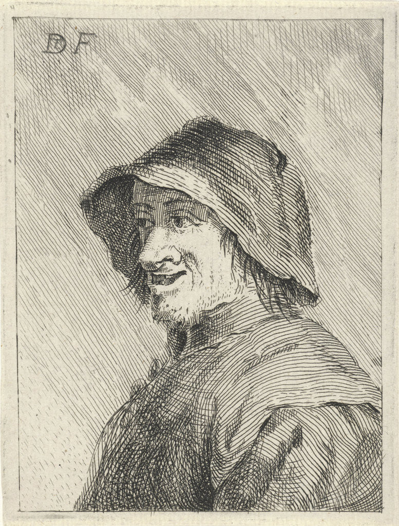 Detail of Farmer with hat on the head to the left by Anonymous