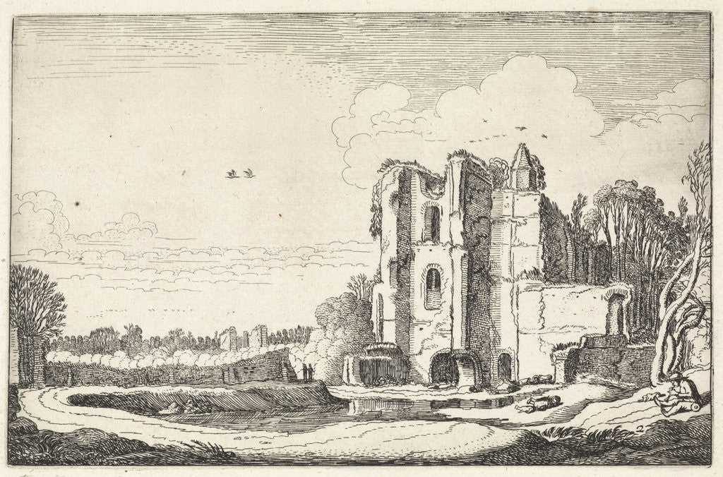 Detail of Ruin of castle Brederode by Jan van de Velde II