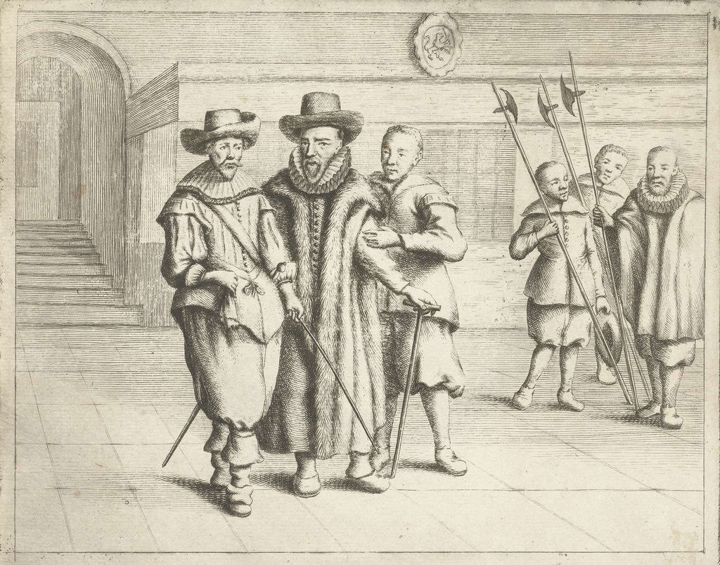 Detail of Barneveld, is led to the scaffold, 1619 by Hendrik Bary