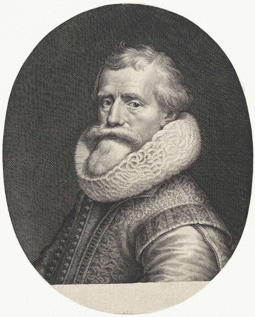 Detail of Portrait of Paul Moreelse by Paulus Moreelse