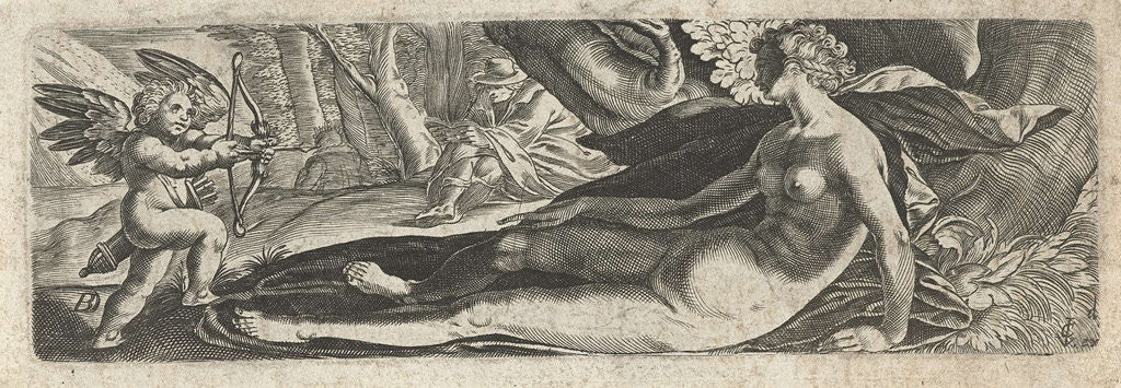 Detail of Venus and Amor by Bartholomeus Willemsz. Dolendo