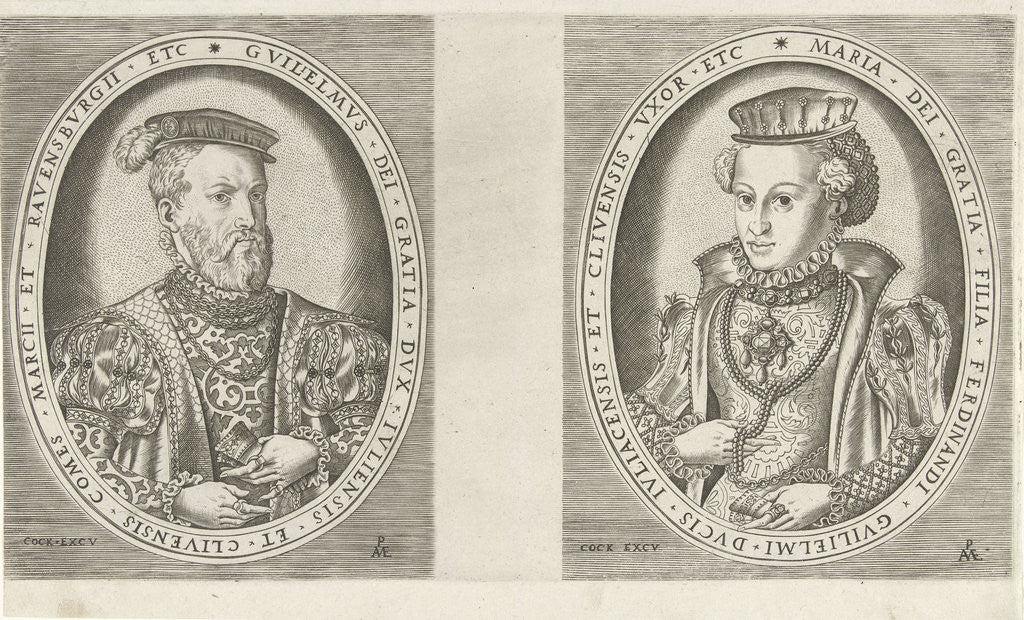 Detail of Portraits of William II, Duke of Guelders, and Maria of Austria, Duchess of Guelders by Hieronymus Cock