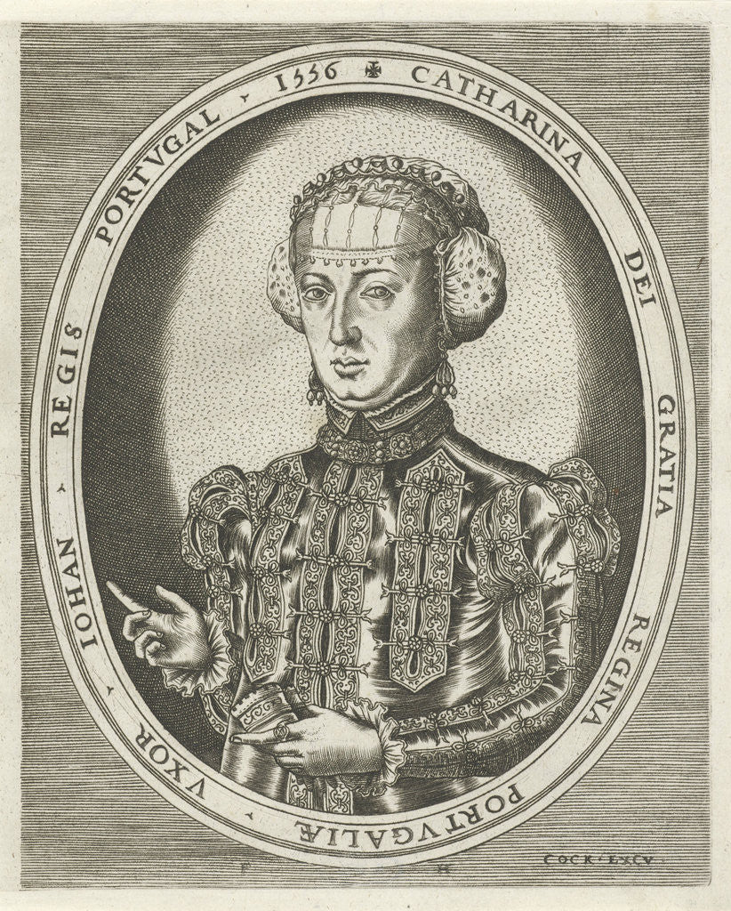 Detail of Portrait of Catherine of Habsburg by Hieronymus Cock