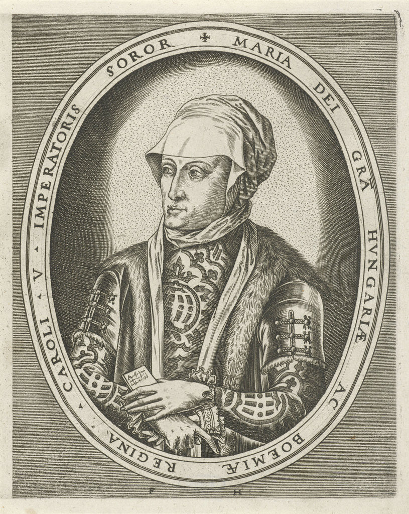 Detail of Portrait of regent Mary of Hungary by Hieronymus Cock