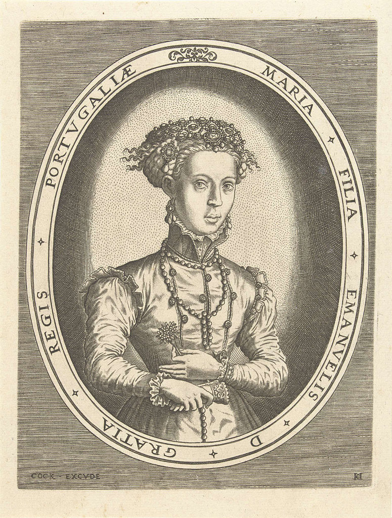 Detail of Portrait of Princess Maria of Portugal by Hieronymus Cock