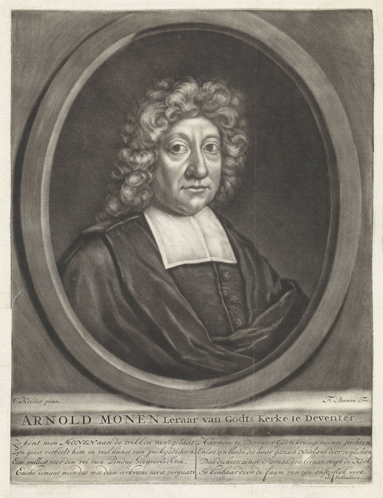 Detail of Portrait of Arnold Moonen (version A) by Johannes Vollenhove