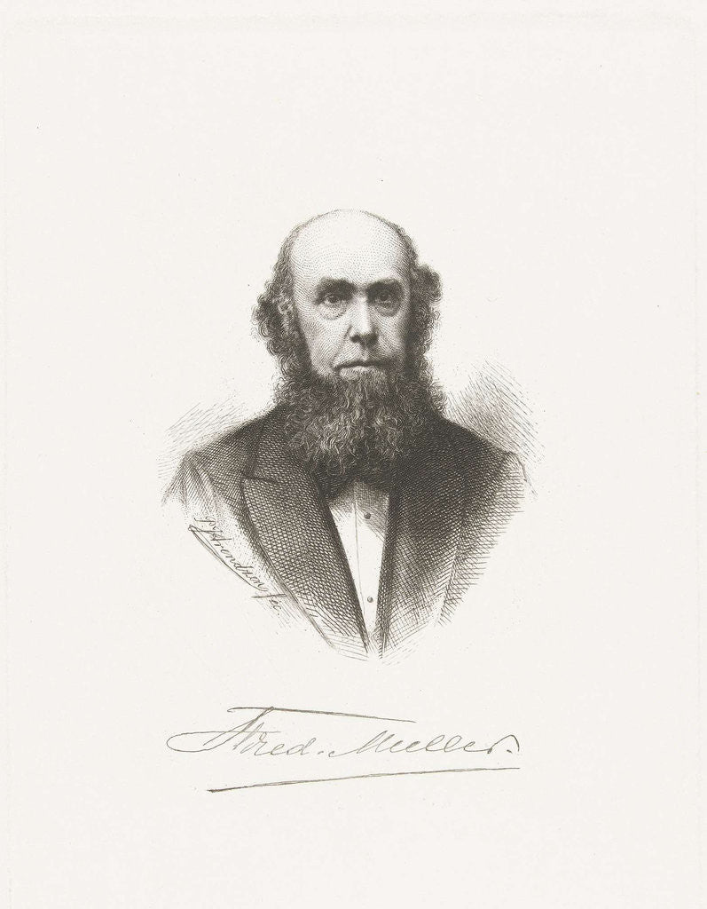 Detail of Portrait of Frederick Muller by Petrus Johannes Arendzen