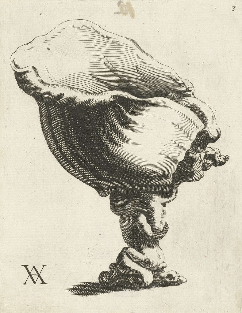 Detail of Shell-shaped cup by Christiaen van Vianen