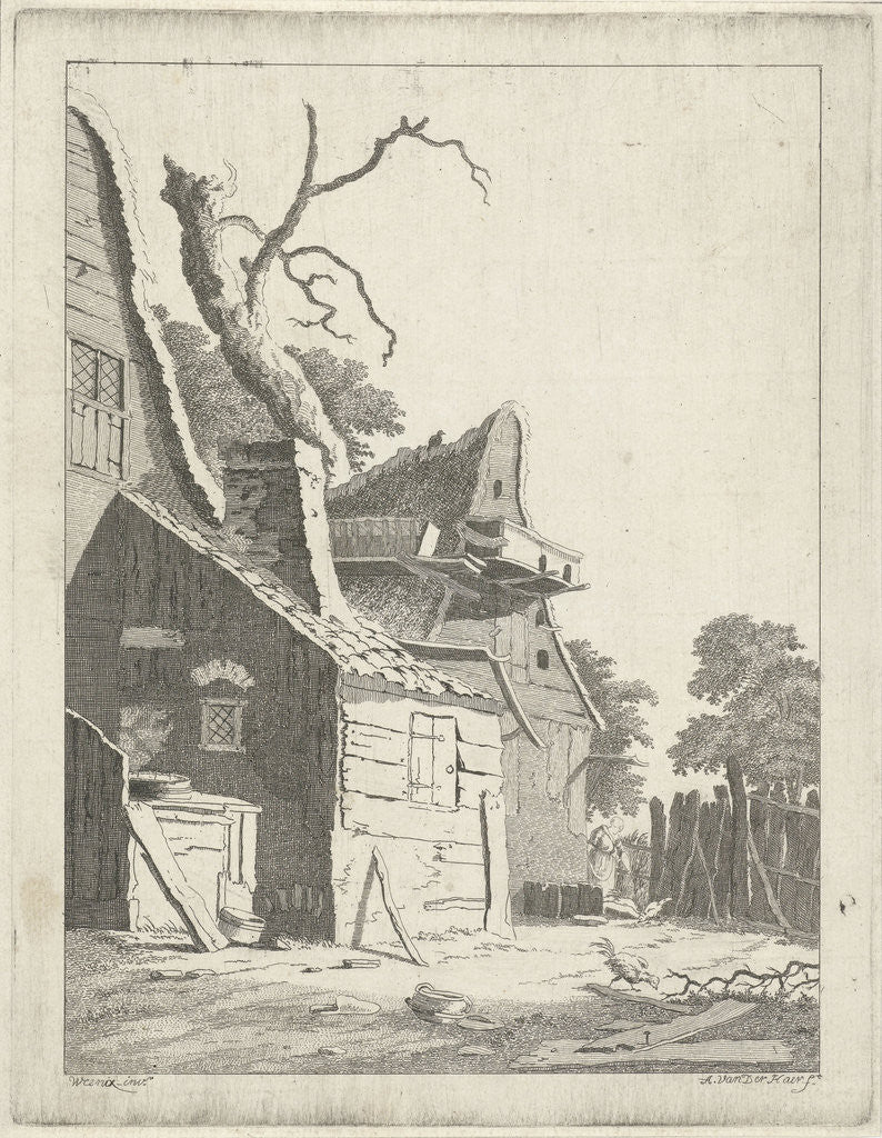 Detail of Farmer in a farmhouse by Anthonij van der Haer